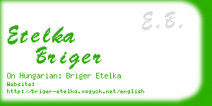 etelka briger business card